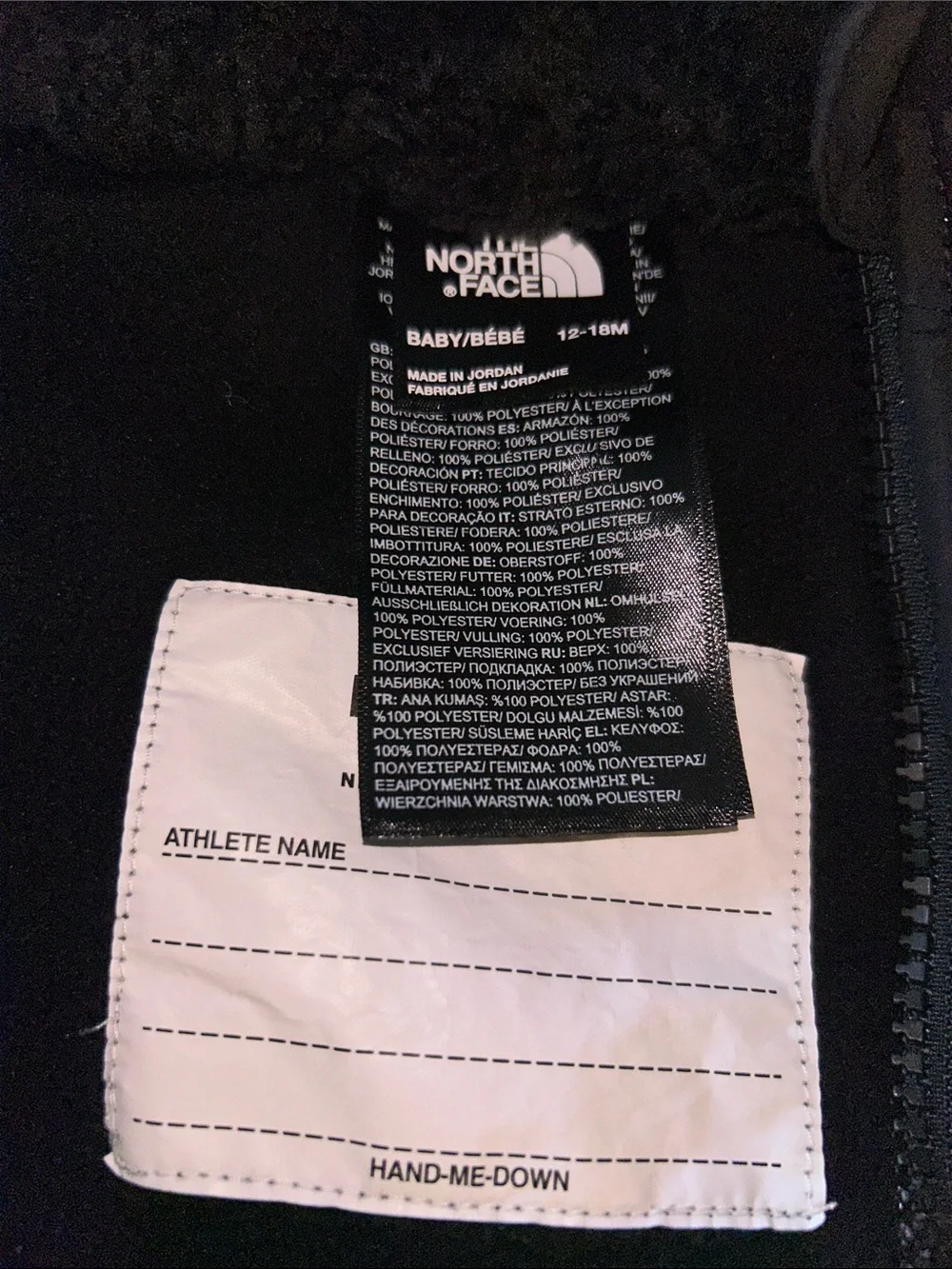 The North Face thermoball Black Puffer Baby Snowsuit with Hood.12 to 18 months